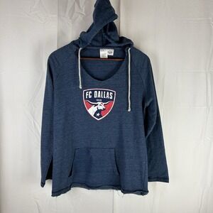 F.C. Dallas Soccer Women's Blue Hoodie Concepts Pullover Sweater‎ Size XL Soccer